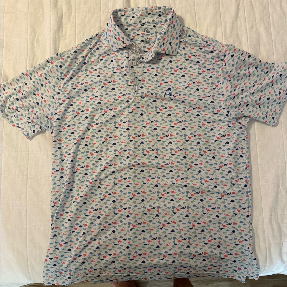 Mens Rhoback dinosaur polo